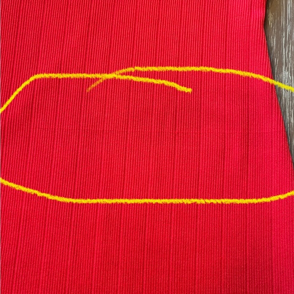 Urban Outfitters red mini dress small. Stretchy, lace. New with Tags, small flaw - Picture 4 of 8